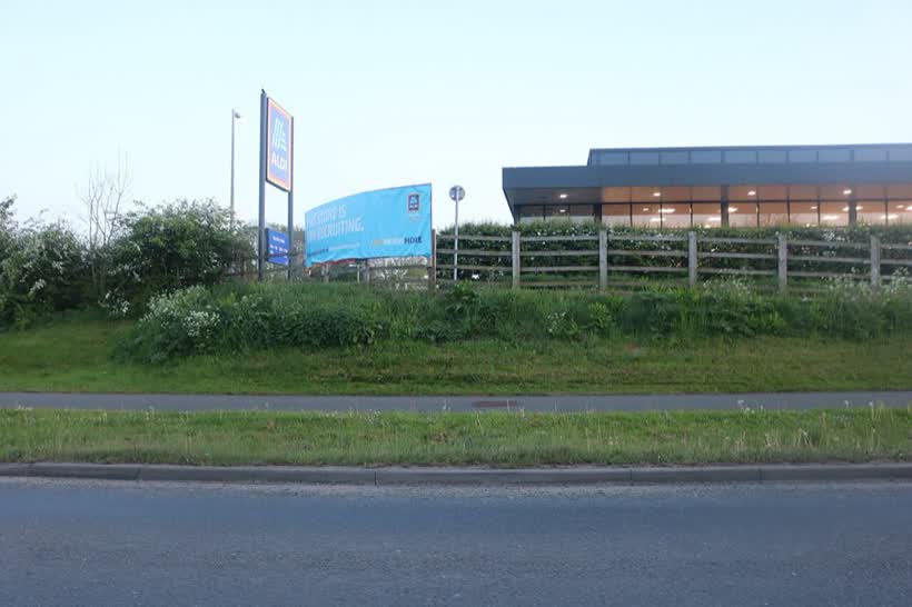 Aldi on Burley Park Way, Oakham, close to the Aldi on Hackamore Way, Oakham