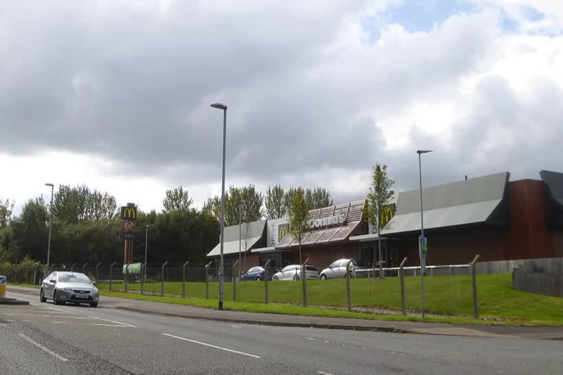 Drive-through McDonald's by A53, close to the Aldi on Daisy Bank Road, Stoke On Trent