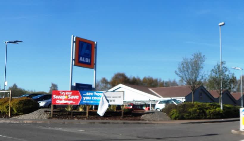 Aldi Supermarket, close to the Aldi on Adcock Road, Coalville