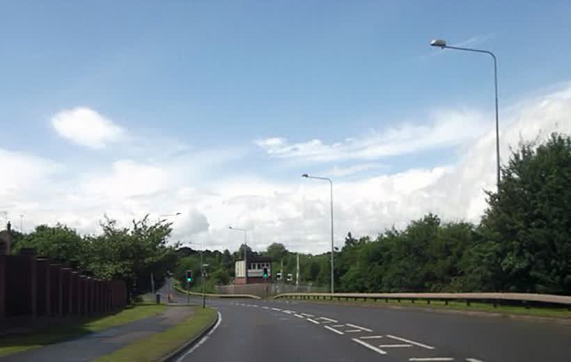Old Knotty Way parallel to the railway, close to the Aldi on Old Knotty Way, Uttoxeter