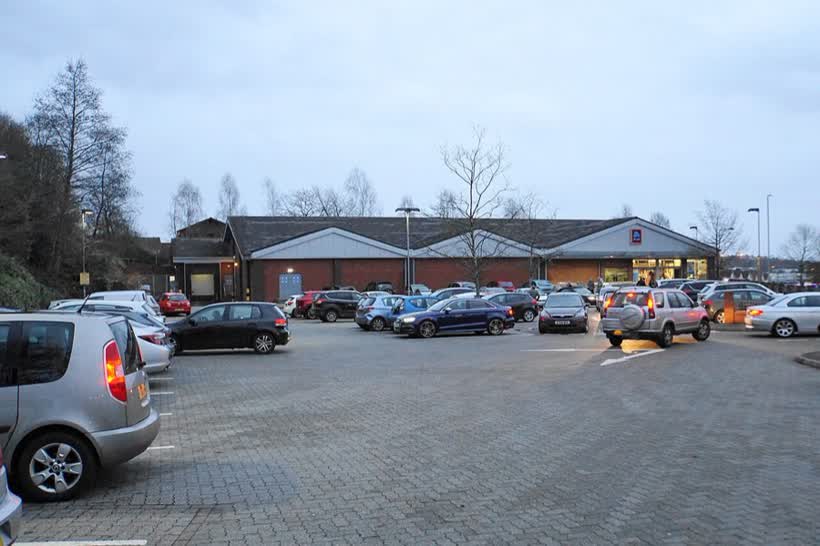 Aldi car park, Cannock, close to the Aldi on Walsall Road, Cannock