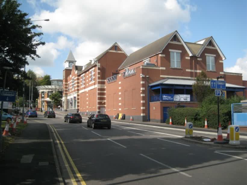 Rear of Aldi store by Queen Street, close to the Aldi on Parade, Sutton Coldfield