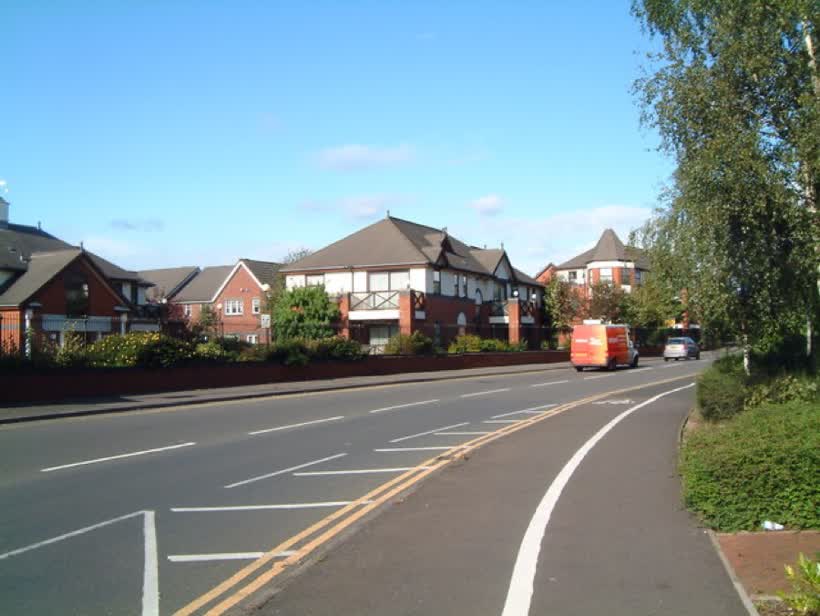 Saxon Drive (5) This photograph shows part of Saxon Drive,heading towards Tamworths main train station., close to the Aldi on Saxon Drive, Tamworth