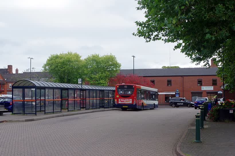 Atherstone Bus Station, close to the Aldi on Station Street, Atherstone
