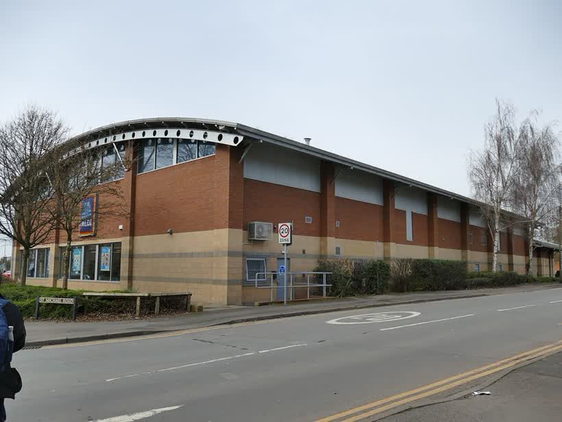 The rear of ALDI in Lichfield, close to the Aldi on Church Street, Lichfield