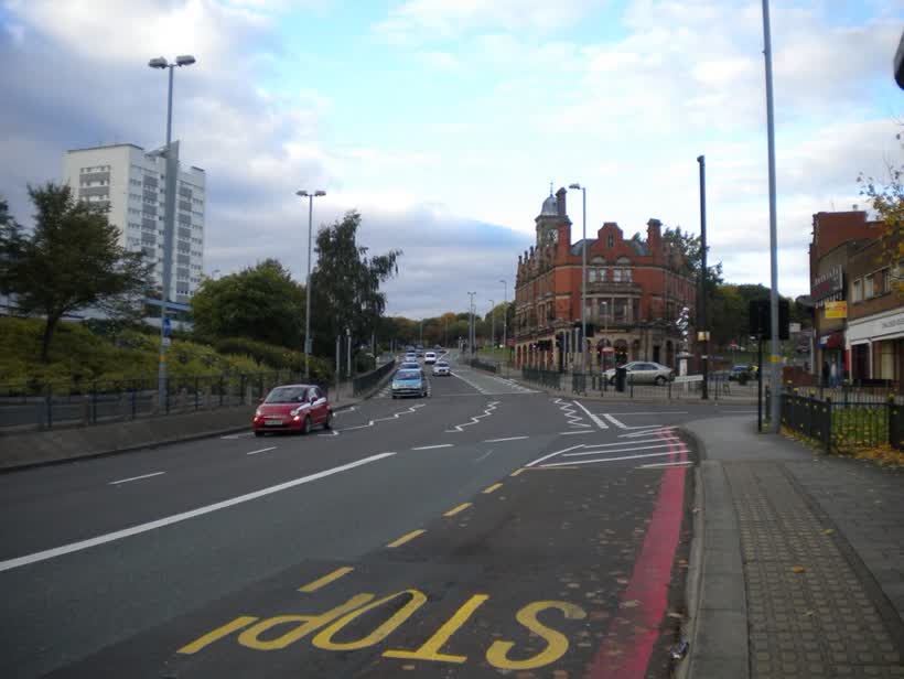 Southbound carriageway of High Street, Newtown, close to the Aldi on High Street, Birmingham