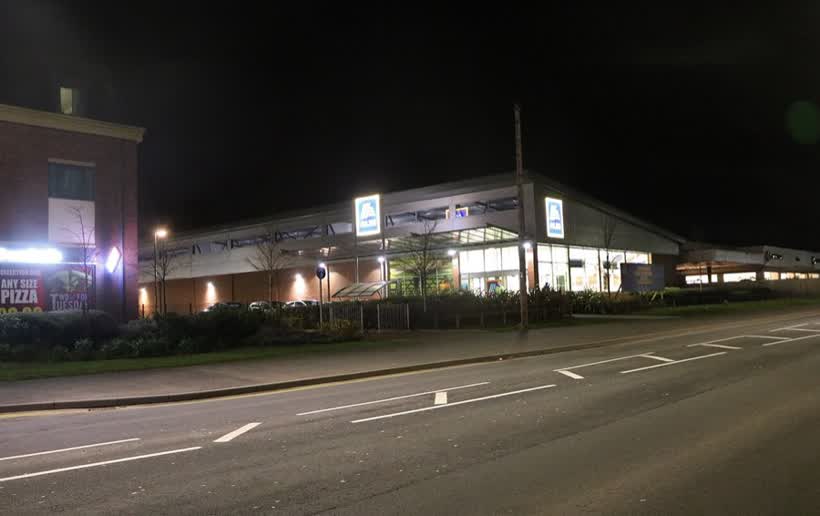Aldi on Birmingham Road, Stratford-upon-Avon, close to the Aldi on Canners Way, Stratford-upon-Avon