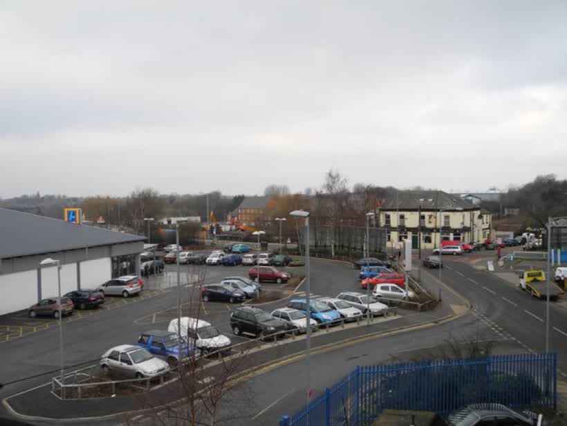 Aldi car park, Hyde, close to the Aldi on Great Norbury Street, Hyde