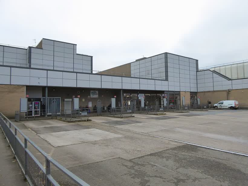 Bus station at the Concourse Shopping Centre, close to the Aldi on The Concourse Shopping Centre, Skelmersdale