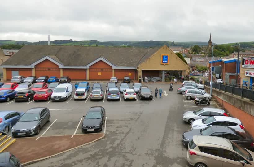 Aldi, Macclesfield, close to the Aldi on Queen Victoria Street, Macclesfield