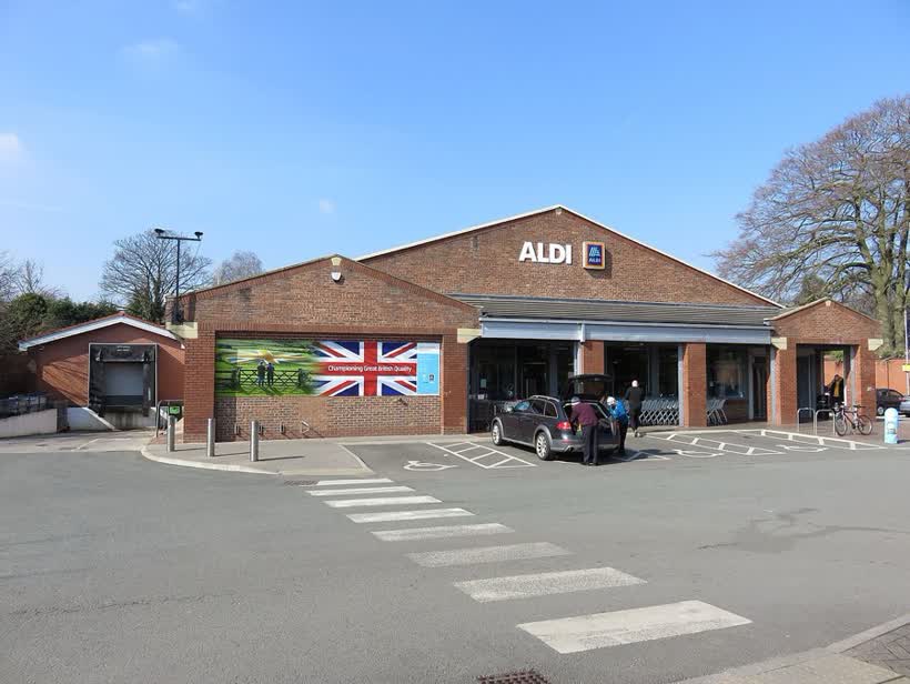 Aldi, Didsbury, close to the Aldi on Wilmslow Road, Manchester