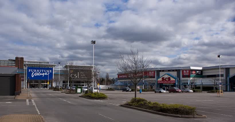 White City Retail Park, close to the Aldi on White City Retail Park, Manchester