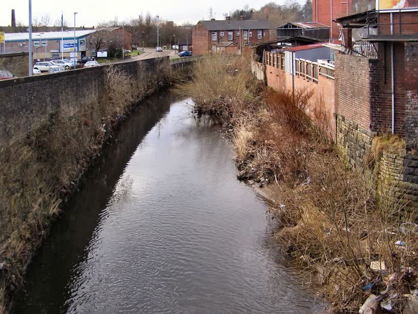 River Roch Downstream from Mellor Street., close to the Aldi on Mellor Street, Rochdale