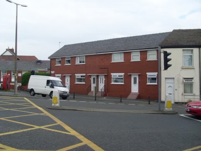 Vicarage Lane houses In Blackpool., close to the Aldi on Oxford Square, Blackpool