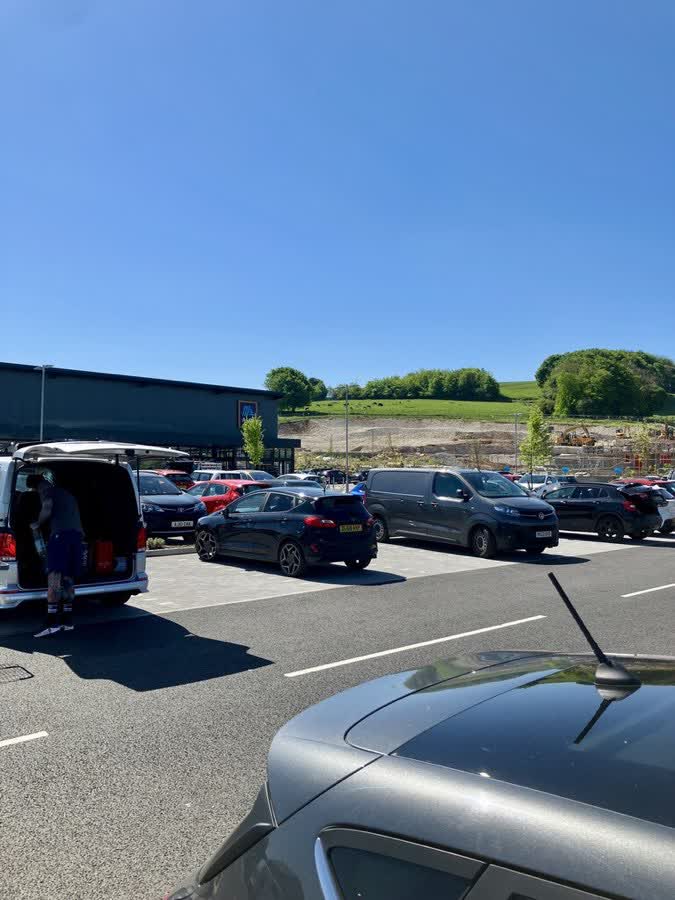 Car park, Aldi, close to the Aldi on Ashbourne Road, Buxton