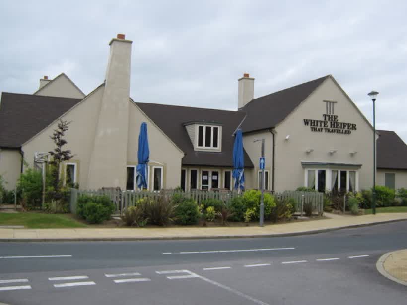The White Heifer That Travelled Pub with one of the longest names in Britain. Opened early 21st century in new development named Westpark, Darlington., close to the Aldi on Invention Row, Darlington