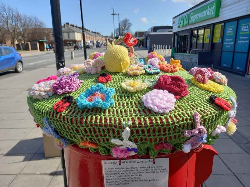 Decorated Post Box, close to the Aldi on Glen Street, Hebburn
