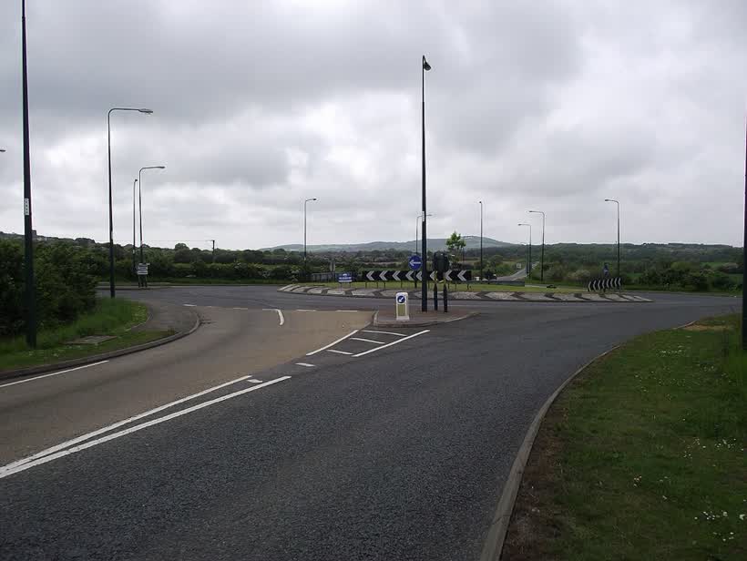 Roundabout, close to the Aldi on Pheasant Fields Lane, Saltburn-by-the-Sea