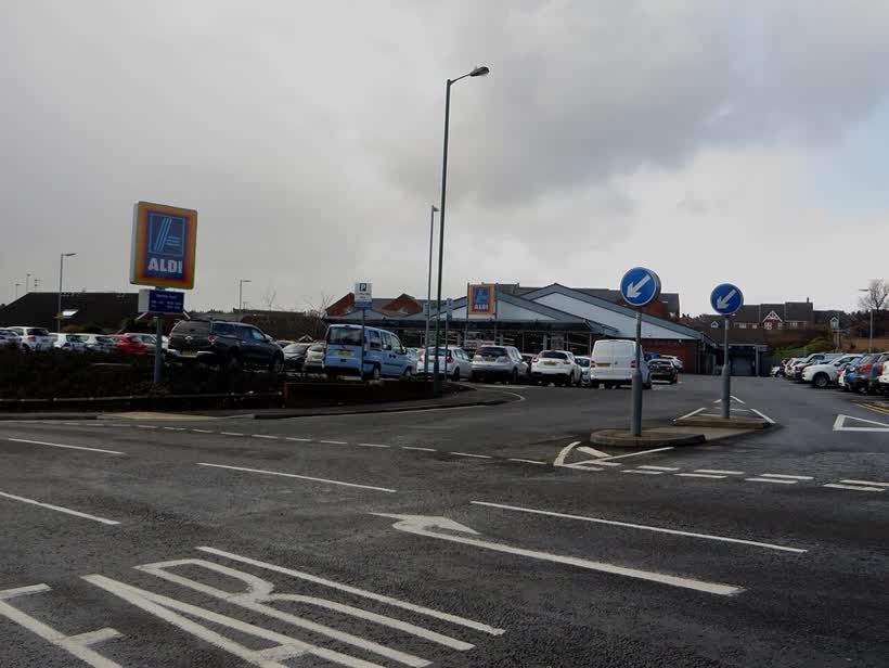 Aldi supermarket, Chester-le-Street, close to the Aldi on Picktree Lane, Chester-le-Street