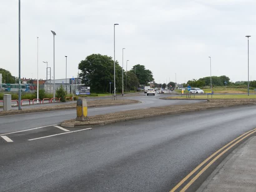 Roundabout on Brenda Road, close to the Aldi on Brenda Road, Hartlepool