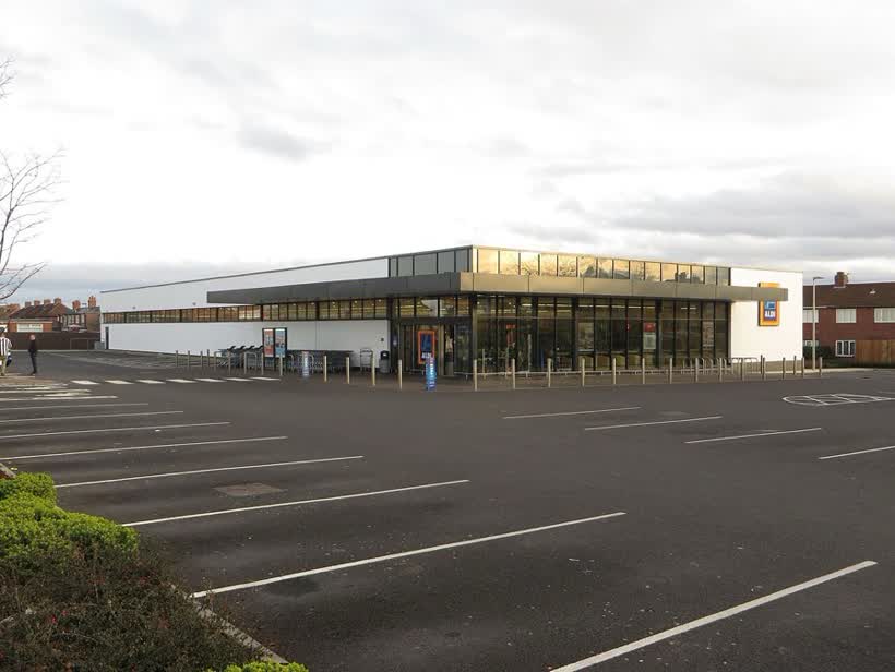 Aldi supermarket, Palmersville, close to the Aldi on Great Lime Road, Newcastle upon Tyne
