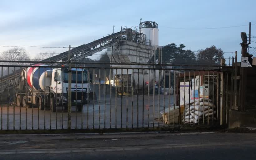 Cemex works on Grovebury Road, Leighton Buzzard, close to the Aldi on Grovebury Road, Leighton Buzzard