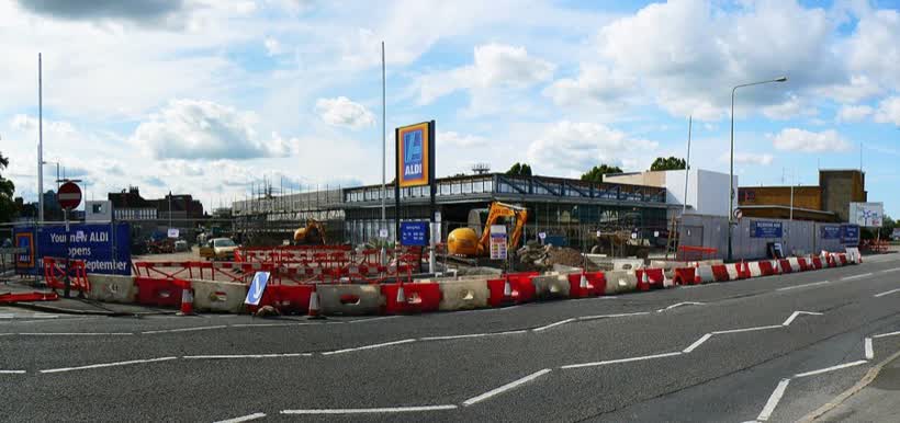 Site of Aldi supermarket, Drove Road, Swindon, close to the Aldi on Drove Road, Swindon