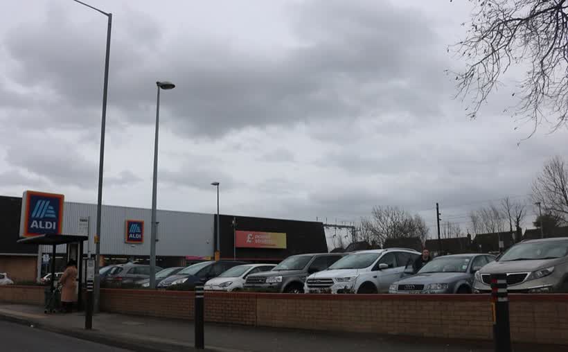 Aldi on London Road, Grays, close to the Aldi on London Road, Grays