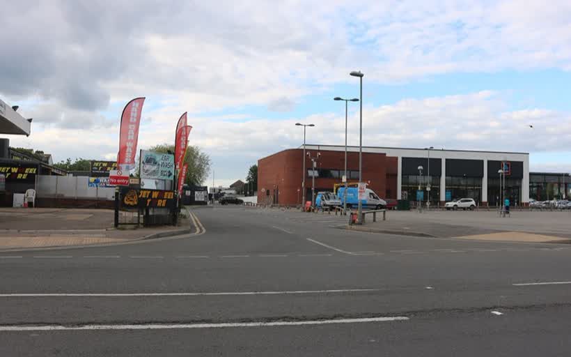 Aldi on High Road, Pitsea, close to the Aldi on Northlands Pavement, Pitsea