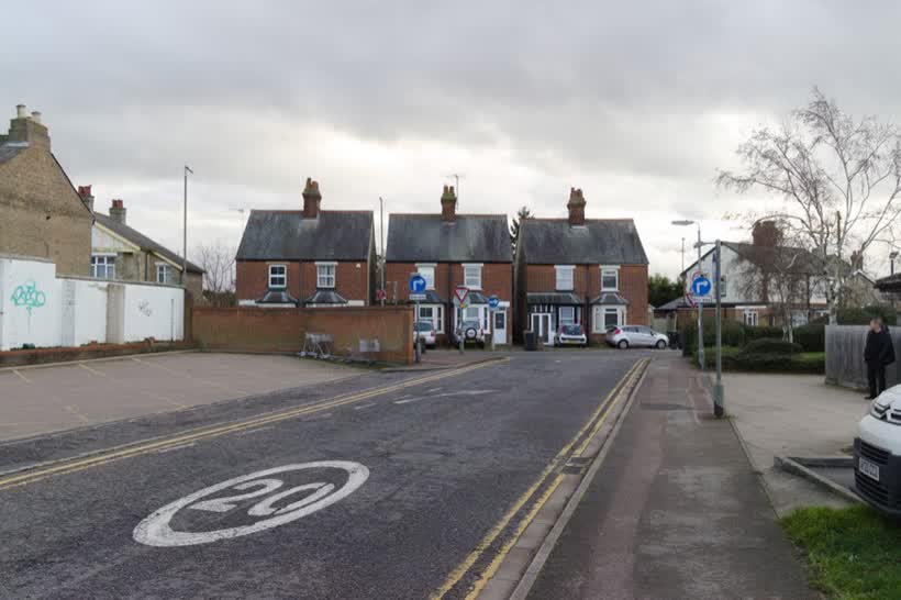 Foundry Lane approaching Saffron Road, close to the Aldi on Bonds Lane, Biggleswade