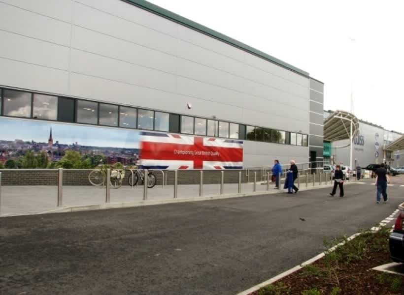Shoppers headed for the new Aldi store, close to the Aldi on Hall Road, Norwich
