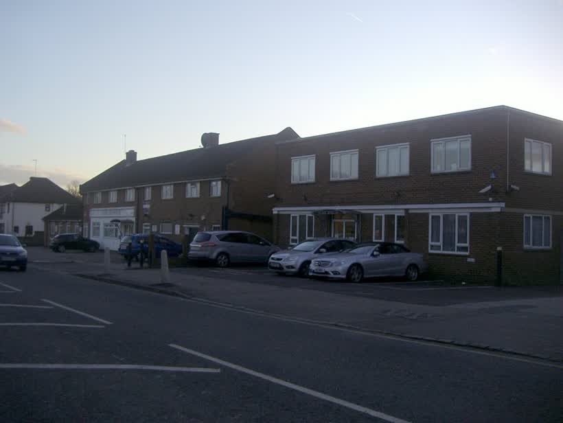 Businesses on Theobald Street, Borehamwood, close to the Aldi on Borehamwood Shopping Park, Borehamwood
