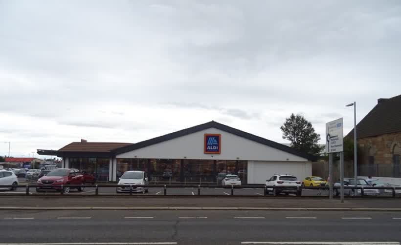 Aldi Supermarket, Bellshill, close to the Aldi on Unthank Road, Bellshill