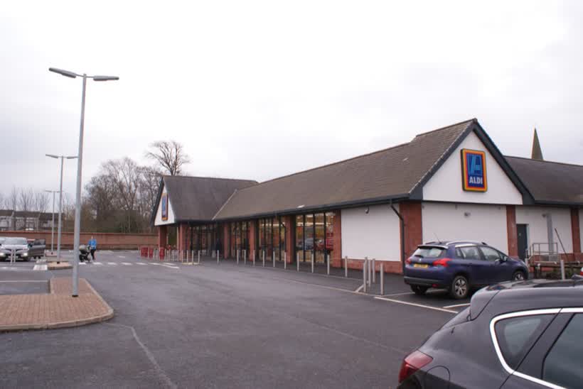 Aldi supermarket, Butts Street, Annan, close to the Aldi on Butts Street, Annan