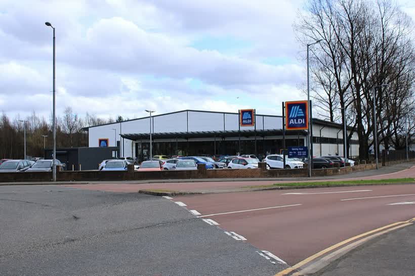 Aldi supermarket, close to the Aldi on Duntreath Avenue, Drumchapel