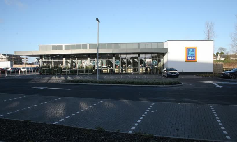 Aldi supermarket, Newton Mearns, close to the Aldi on Greenlaw Way, Newton Mearns