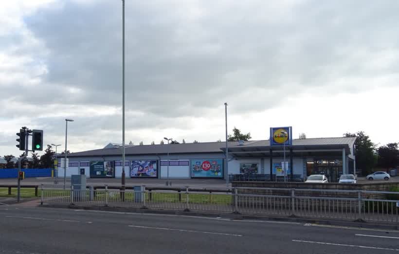 Aldi supermarket, Perth, close to the Aldi on Glasgow Road, Perth