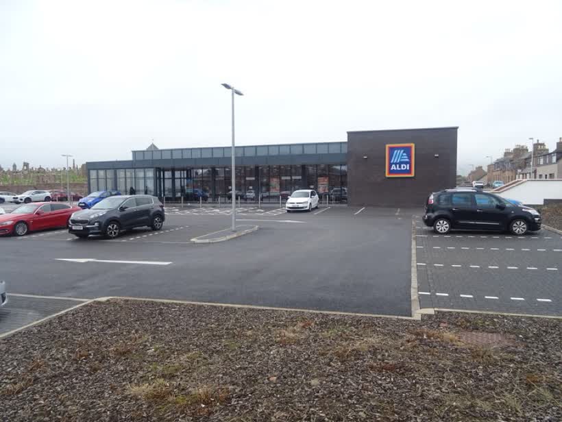 Aldi Supermarket, Peterhead, close to the Aldi on Kirk Street, Peterhead