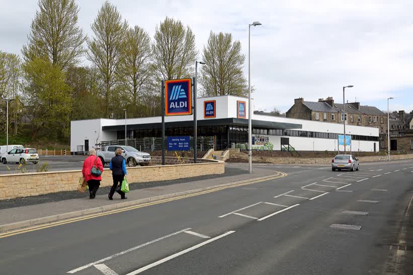 The Aldi Store at Hawick, close to the Aldi on Commercial Road, Hawick