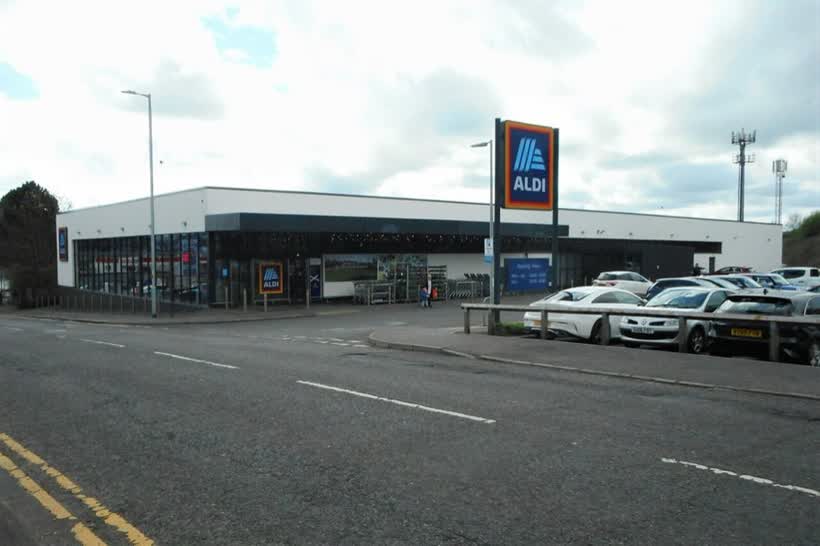 Aldi supermarket, close to the Aldi on Rigg Street, Stewarton