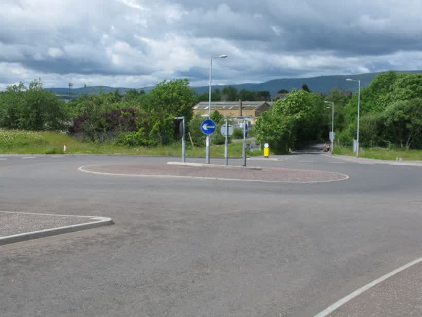 Roundabout on Woodlee Road, Kirkintilloch, close to the Aldi on McGavigans Road, Kirkintilloch