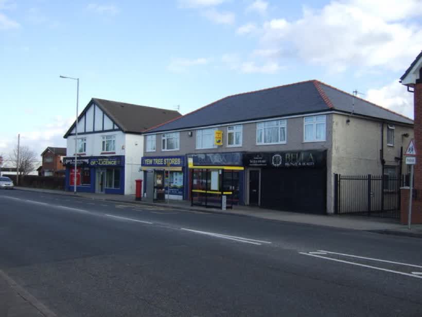 Shops on Hoylake Road (A553), close to the Aldi on Hoylake Road, Moreton