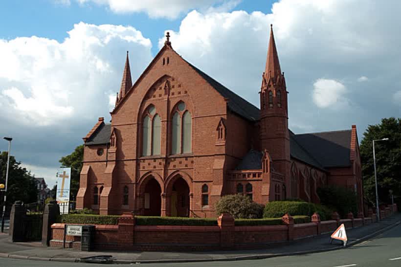 Reform Church at junction of Moel Drive & Bridge Road, close to the Aldi on Bridge Road, West Kirby