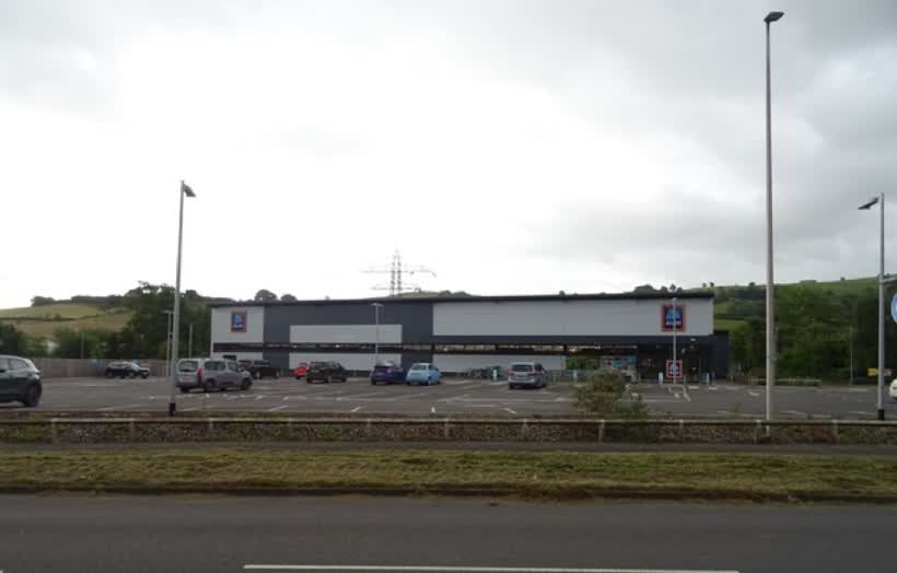 Aldi supermarket, Newtown, close to the Aldi on Pool Road, Newtown