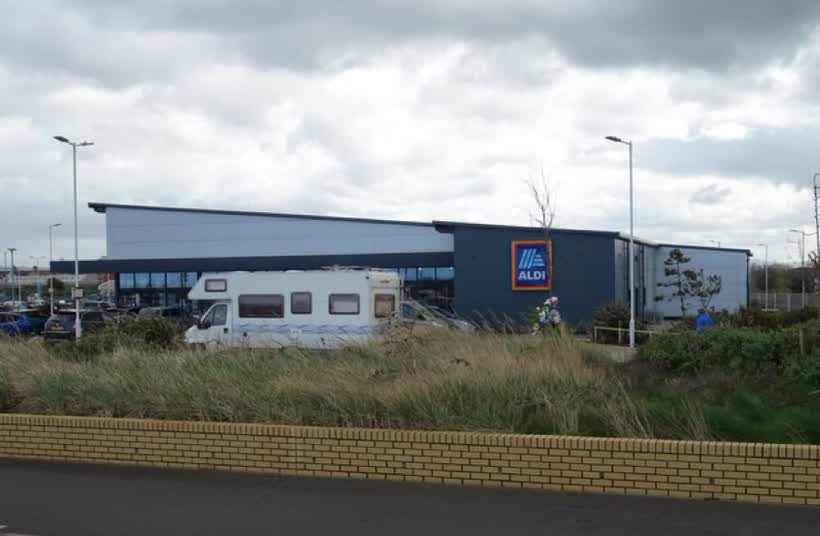 Aldi supermarket, Rhyl, close to the Aldi on Wellington Road, Rhyl