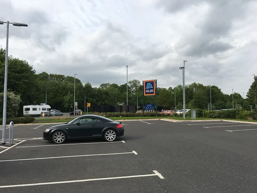 Aldi car park, Ruabon, close to the Aldi on Watkin Way, Ruabon