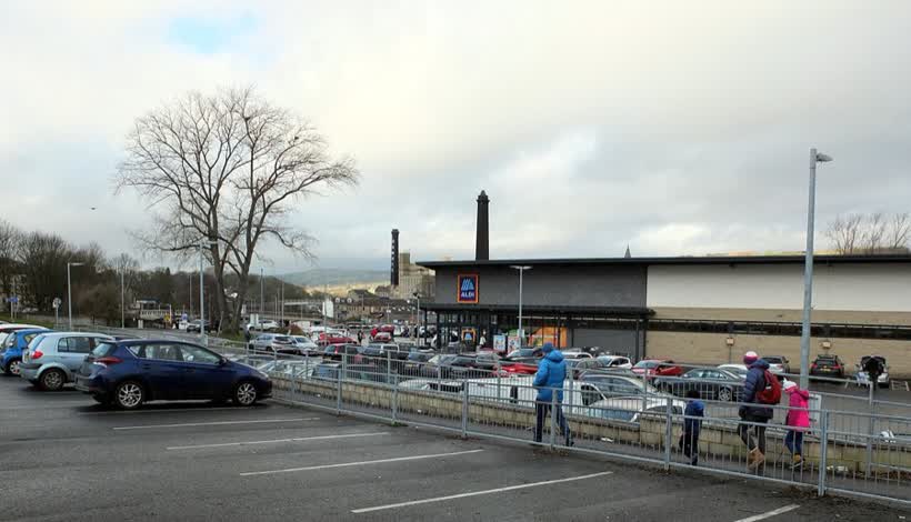 Aldi, Bingley, close to the Aldi on Dubb Lane, Bingley