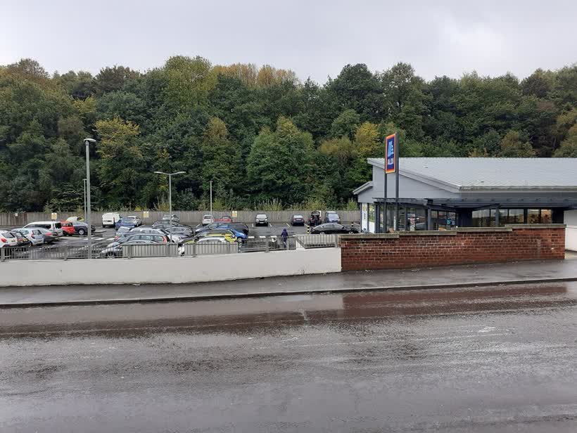 Aldi supermarket, close to the Aldi on Sheffield Road, Dronfield