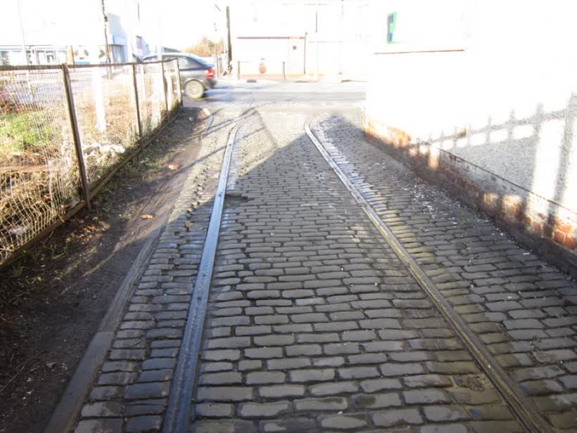 Old tram tracks on Anlaby Road, Hull, close to the Aldi on Anlaby Road, Kingston Upon Hull