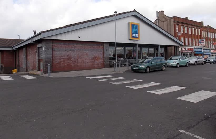 Southmead Aldi, Bristol, close to the Aldi on Greystoke Avenue, Bristol